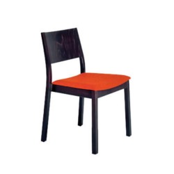 Модерен стол за кафе с боядисана в венге оранжева омекотена Модерен стол за кафе с боядисана в венге оранжева омекотена