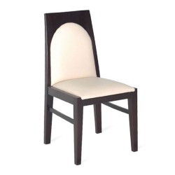 Venge Painted White Leather Wooden Hotel Armchair Venge Painted White Leather Wooden Hotel Armchair