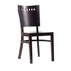 Chaise Contra peinte en wengé