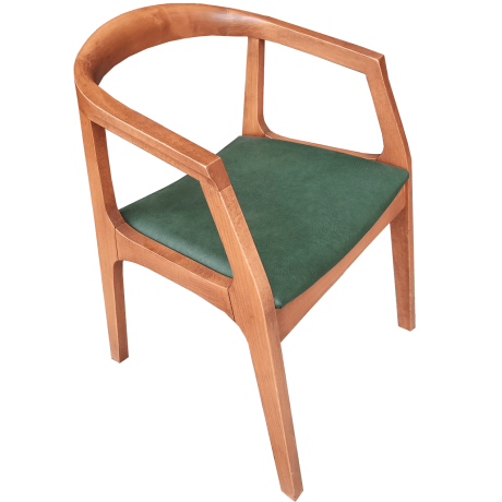 Wooden Walnut Colorful Plum Fabric Restaurant Chair