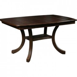Dark Antique Polished Wooden Rustic Table