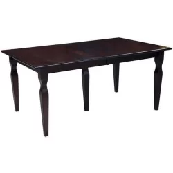 Table en bois rustique peint en wengé