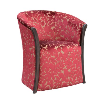 Flower Patterned Fabric Floor Chair