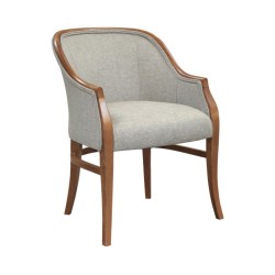 Gray Fabric Outdoor Tumbled Restaurant Armchair Gray Fabric Outdoor Tumbled Restaurant Armchair