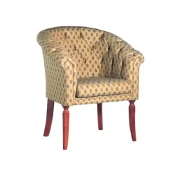Chaise d'hôtel à bras matelassé
