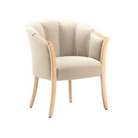 Cream Furnished Hotel Armchair