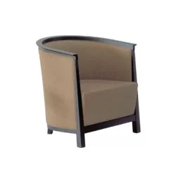 Chaise longue peinte en tissu wengé