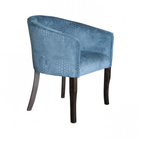 Blue Upholstred Cafe Armchair