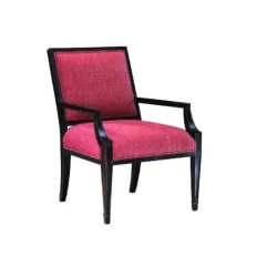 Chaise d'hôtel à bras laqué noir