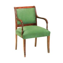 Green Fabric Tumbled Arm Chair Green Fabric Tumbled Arm Chair
