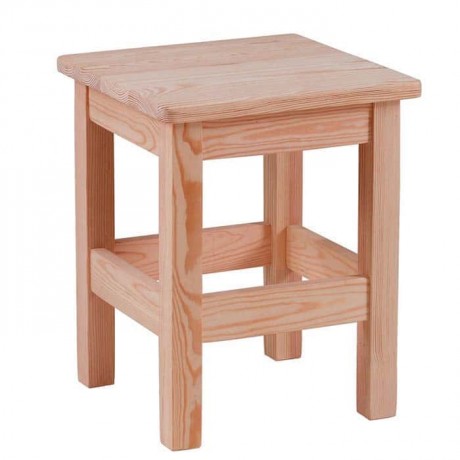Pine Wooden Square Stool