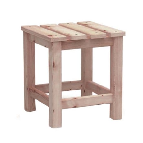 Square Wood Stool