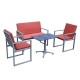 Rot Imported Fabric Cushion Edelstahl Aluminium Sitzgruppe Mini Set Sitzgruppe Rot Imported Fabric Cushion Edelstahl Aluminium Sitzgruppe Mini Set Sitzgruppe