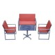 Rot Imported Fabric Cushion Edelstahl Aluminium Sitzgruppe Mini Set Sitzgruppe Rot Imported Fabric Cushion Edelstahl Aluminium Sitzgruppe Mini Set Sitzgruppe