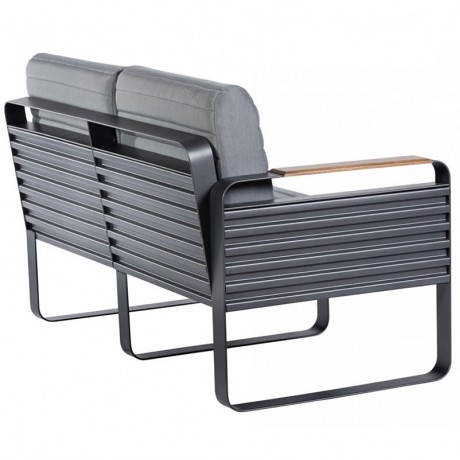 Wooden Armrest Detailed Aluminum Corner Set