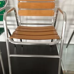 Chaise en aluminium de jardin de restaurant