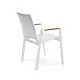 Fauteuil Iroko en aluminium à mailles blanches Fauteuil Iroko en aluminium à mailles blanches