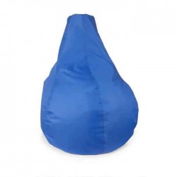 Blue Leather Pear Cushion