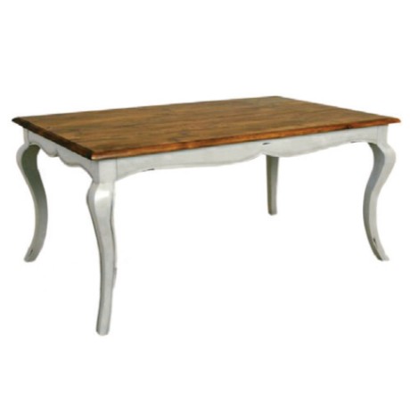 Avangard Table with White Painted Lukens Leg