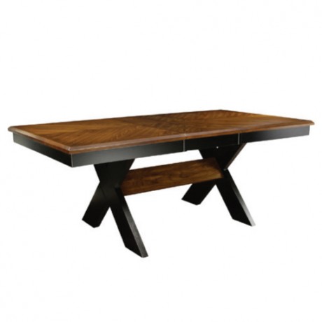 Wooden Avangard Table with Cross Legs