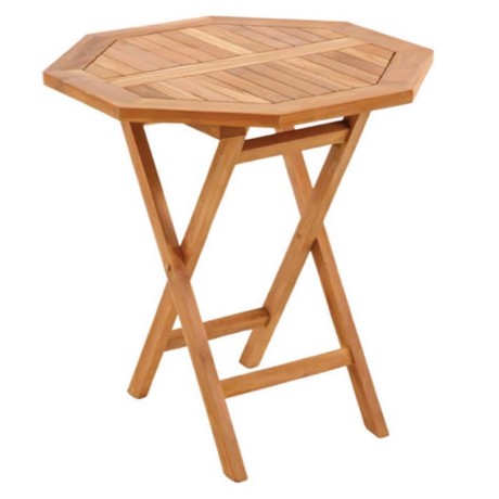 Iroko Table with Foldable Leg