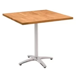 Iroko Cafe Table with Metal Legs