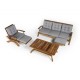 Gray Cushioned Quilted Garden Seating Set