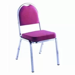 Hilton Chair with Chrome Metal Upholstered