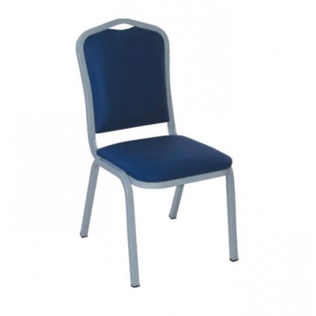 Hilton Chair with Blue Leather Upholstered