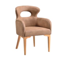 Beige Fabric Upholstered Classic Cafe Chair Beige Fabric Upholstered Classic Cafe Chair