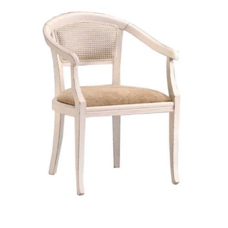 White Dyed Classic ArmchairHotel Chair