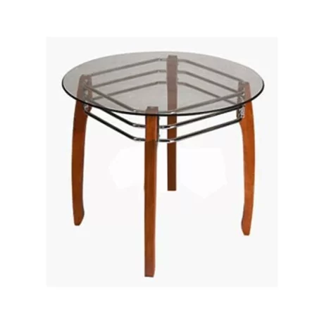 Round Table with Wooden Legs Round Table with Wooden Legs
