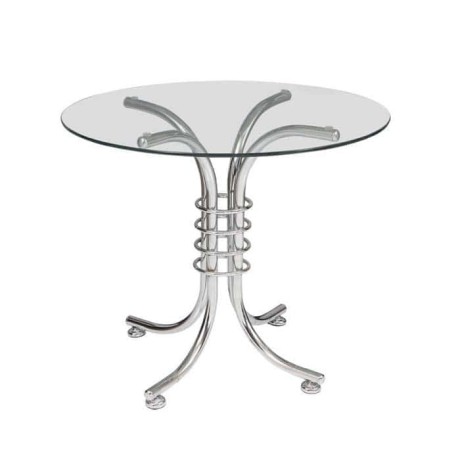 Round Table with Chrome Leg