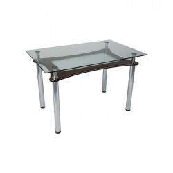 Glass Table with Metal Legs for four