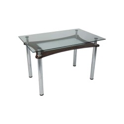 Metal Ayaklı Dört Kişilik Cam Masa Metal Ayaklı Dört Kişilik Cam Masa