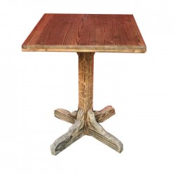 Antique Square Pine Wooden Table