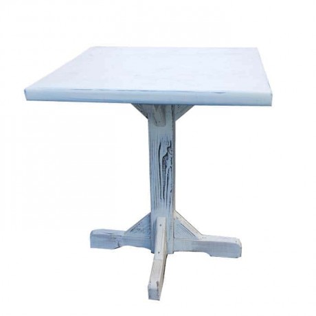 White Antiqued Pine Wooden Table