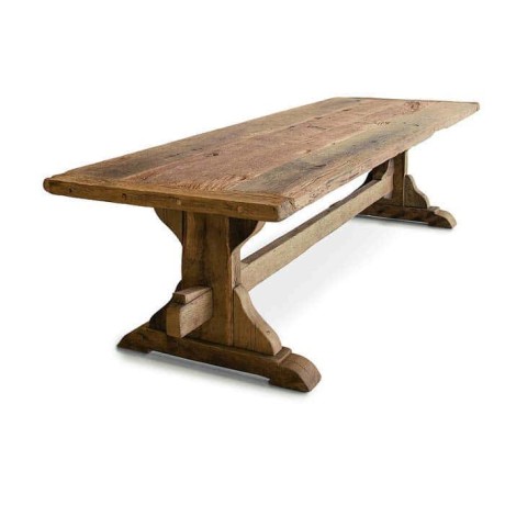 Telltted Antique Wooden Classic Pine Garden Table