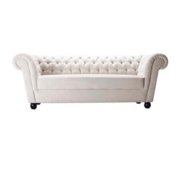 Beyaz Kumaş Döşemeli Chester Beyaz Kumaş Döşemeli Chester