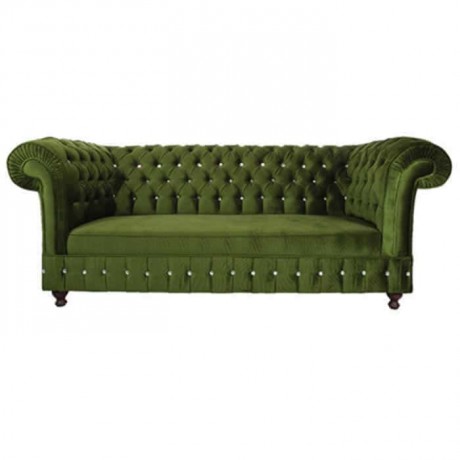 Peanut Green Fabric Upholstered Chester Armchair