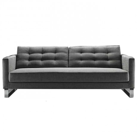 Modern Chester with Gray Fabric Upholstered