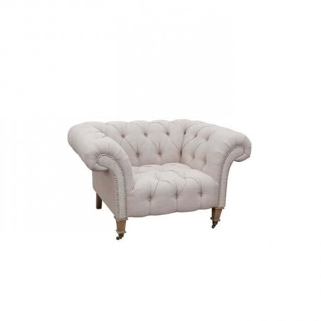 Fabric Upholstered Classic Single Chester Bergere