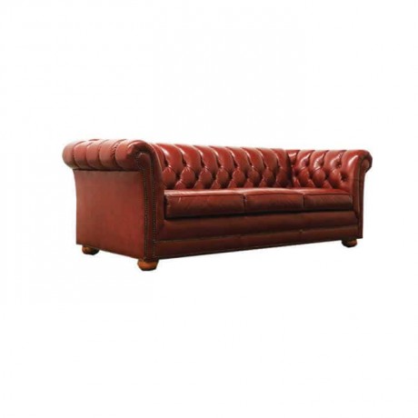Taba Leather Upholstered Hotel Chester Chair