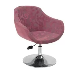 Chaise rembourrée en polyuréthane à pattes rondes en tissu à motifs