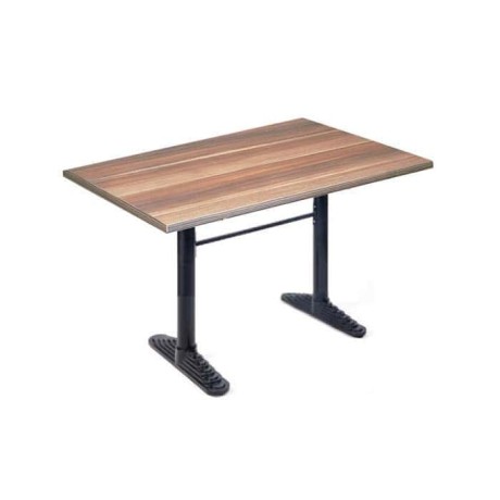 Iron Casting Leg Black Painted Anatolia Walnut Mdf Lam Cafe Restaurant Table Iron Casting Leg Black Painted Anatolia Walnut Mdf Lam Cafe Restaurant Table