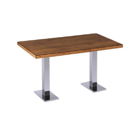 Metal Leg Cafe Restaurant Table for Four