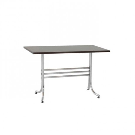 Chrome Metal Leg Laminate Table Top Dining Room Table