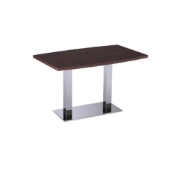 Tavolinë restoranti me majë druri këmbë çeliku Tavolinë restoranti me majë druri këmbë çeliku