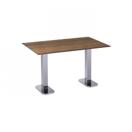 Stainless Steel Leg Compact Laminate Table Top Table