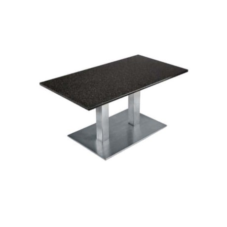 Stainless Metal Leg Restaurant Table